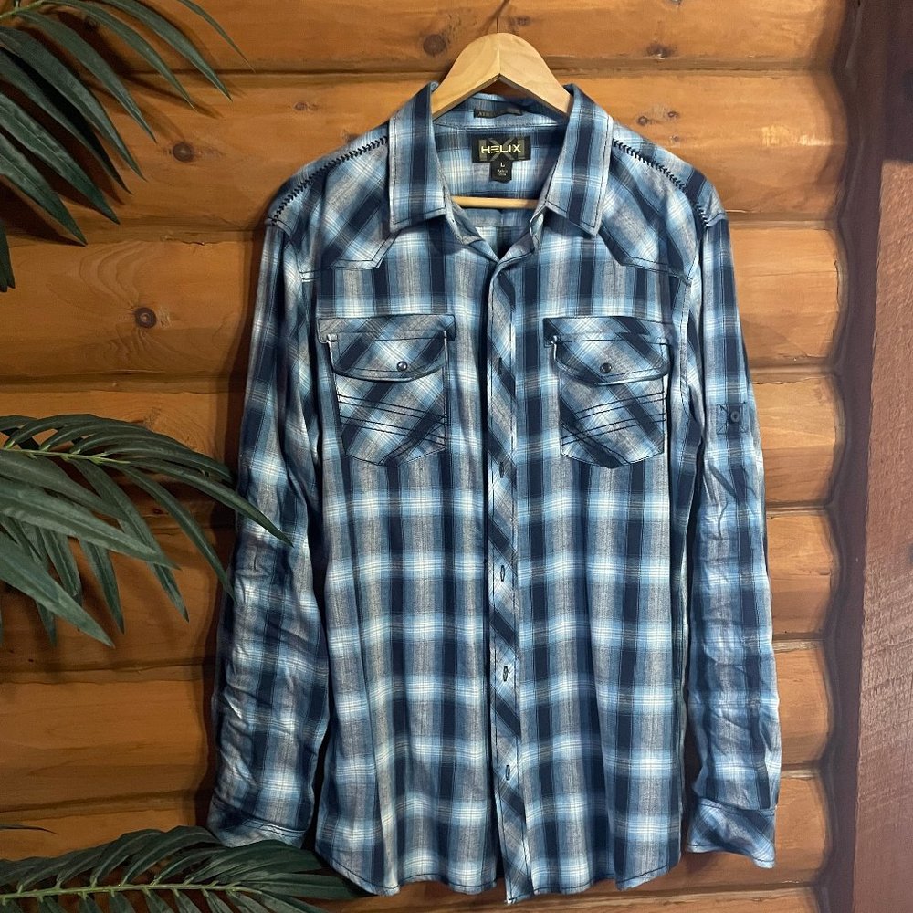 Helix long sleeve shirts for men size large